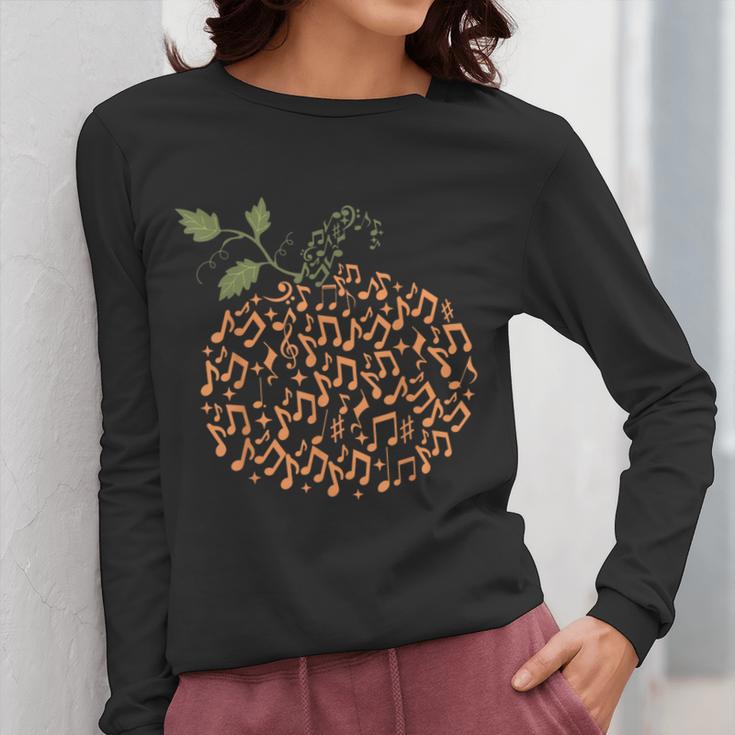 Music Notes Pumpkin Fall Music Teacher Autumn Halloween Women Long Sleeve T-Shirt, funny design Music Notes Pumpkin Fall Music Teacher Autumn Halloween Women Long Sleeve T-Shirt, funny design