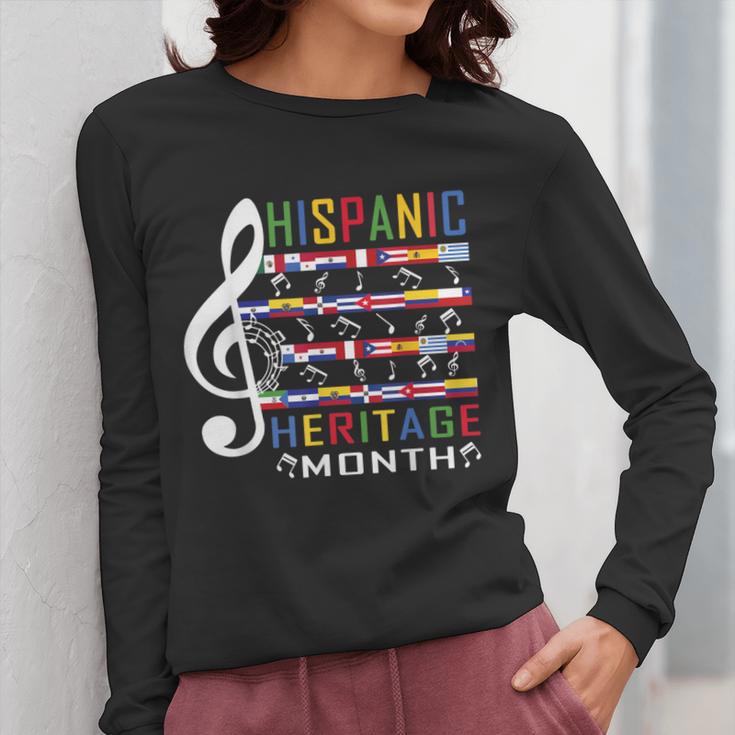 Music Teacher Kid National Hispanic Heritage Month Women Long Sleeve T-Shirt, funny design
