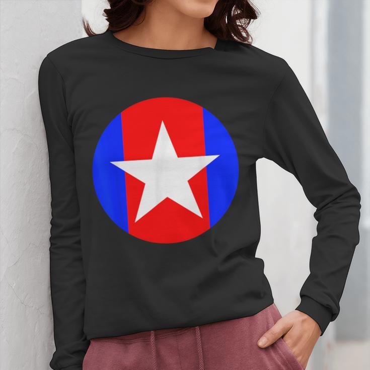 Nerdy Captain Sweatpants Retro Comic Book Fan Teacher Women Long Sleeve T-Shirt, funny design