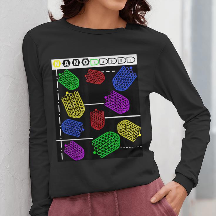 Nerdy Forms Nanotubes Chemistry Teacher Geek Women Long Sleeve T-Shirt, funny design