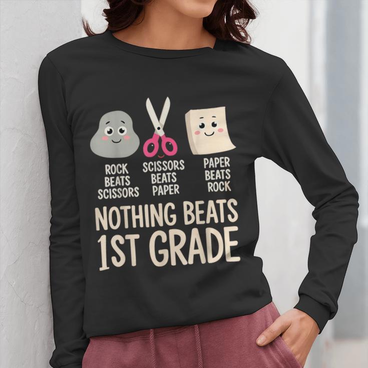 Nothing Beats 1st Grade Back To School Kids Teachers Women Long Sleeve T-Shirt, funny design Nothing Beats 1st Grade Back To School Kids Teachers Women Long Sleeve T-Shirt, funny design