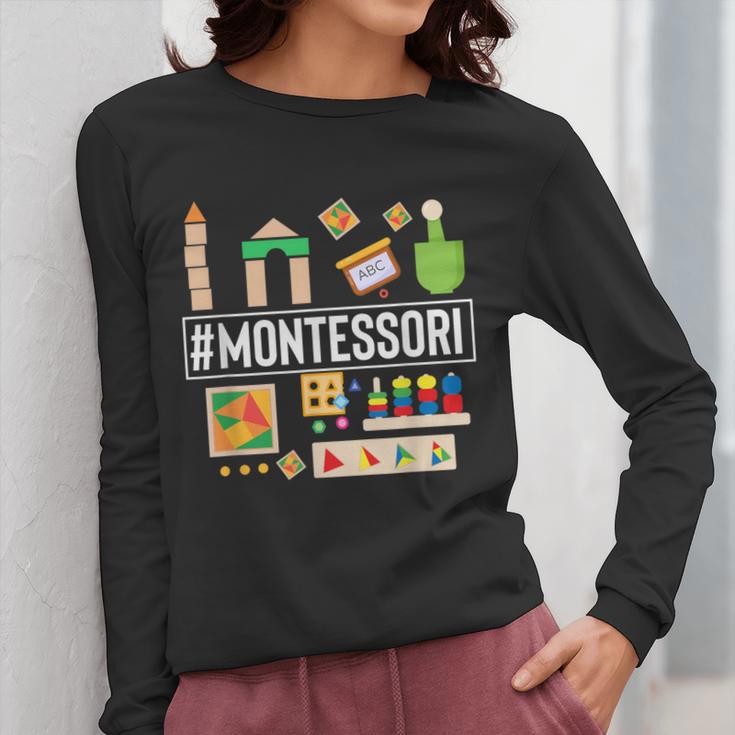 Novelty Montessori Studying Learning Schooling Teacher Love For Men Women Women Long Sleeve T-Shirt, funny design Novelty Montessori Studying Learning Schooling Teacher Love For Men Women Women Long Sleeve T-Shirt, funny design