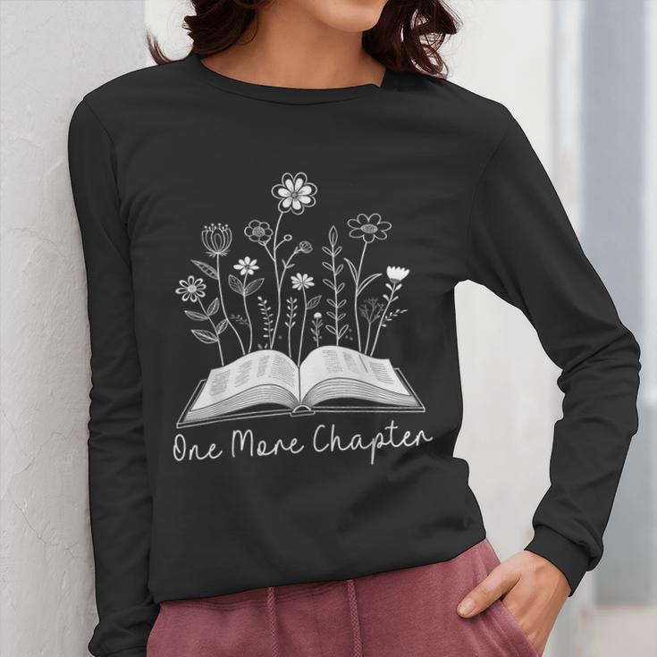 One-More Chapter Wildflower Reading Teacher Library Bookish Women Long Sleeve T-Shirt, funny design One-More Chapter Wildflower Reading Teacher Library Bookish Women Long Sleeve T-Shirt, funny design