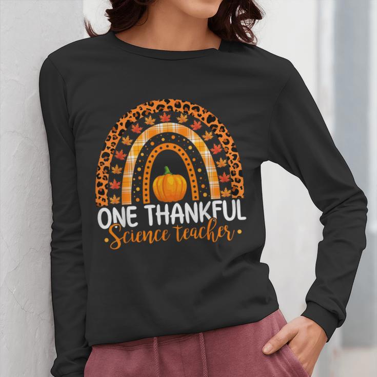 One Thankful Science Teacher Rainbow Boho Fall Thanksgiving Women Long Sleeve T-Shirt, Science Teacher Gifts, funny design One Thankful Science Teacher Rainbow Boho Fall Thanksgiving Women Long Sleeve T-Shirt, Science Teacher Gifts, funny design