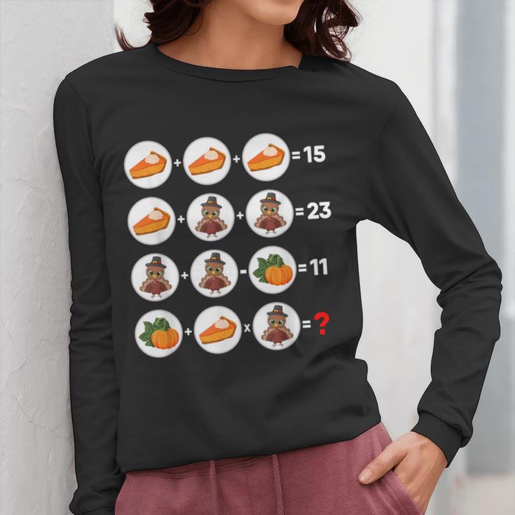 Order Of Operations Math Quiz Game Teacher Thanksgiving Women Long Sleeve T-Shirt, funny design
