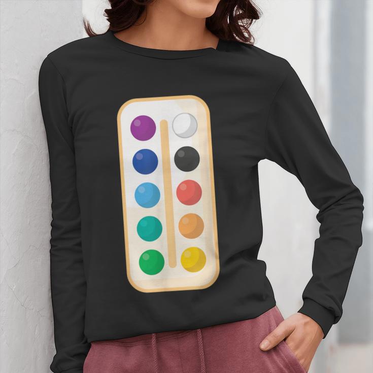 Paint Palette ArtSet Halloween Costume For Teachers Students For Men Women Kids Women Long Sleeve T-Shirt, funny design