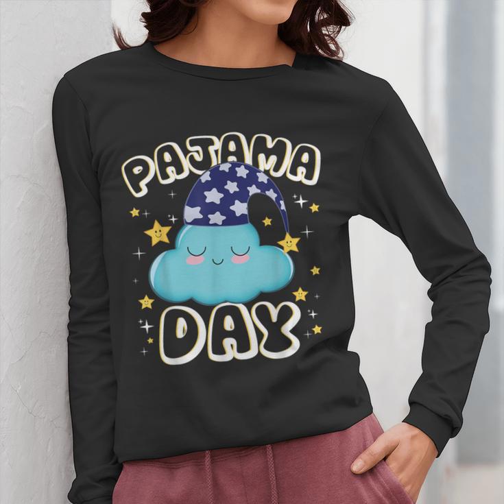 Pajama Day School Spirit Week Fun Cloud Teacher Student Women Long Sleeve T-Shirt, funny design