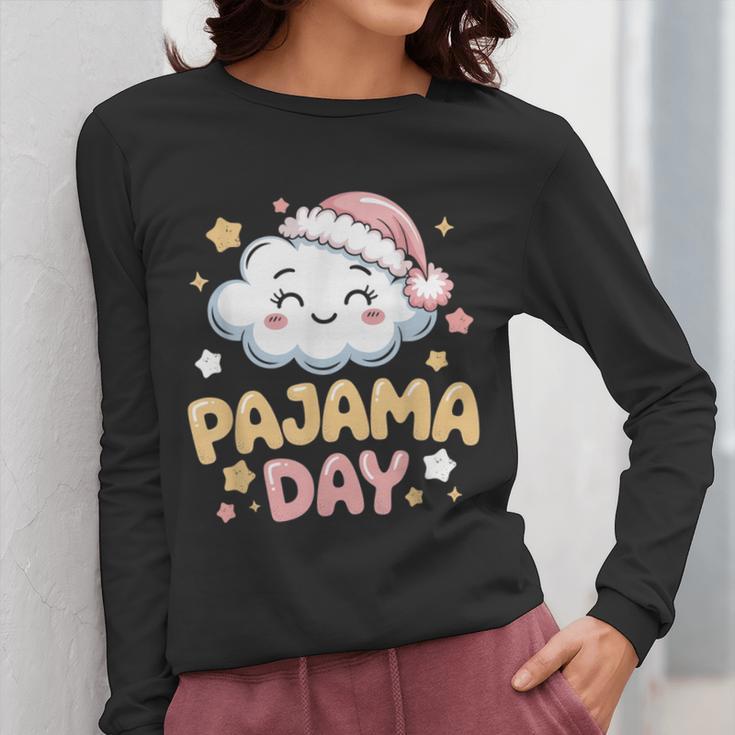 Pajama Day School Spirit Week Fun Cloud Teacher Women Long Sleeve T-Shirt, funny design