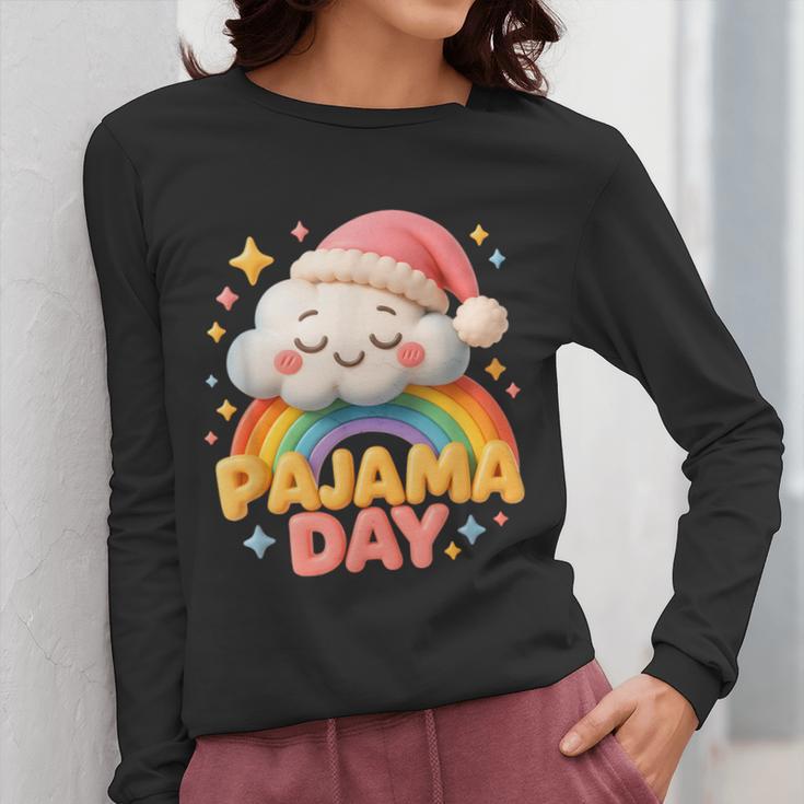 Pajama Day School Spirit Week Sleepy Cloud Teacher Student Women Long Sleeve T-Shirt, funny design Pajama Day School Spirit Week Sleepy Cloud Teacher Student Women Long Sleeve T-Shirt, funny design