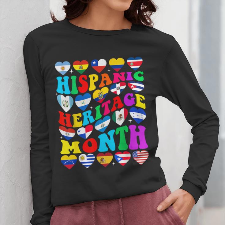 Hispanic Heritage Month 2025 Latino Puerto Rico Teacher Kids Women Long Sleeve T-Shirt, funny design Hispanic Heritage Month 2025 Latino Puerto Rico Teacher Kids Women Long Sleeve T-Shirt, funny design