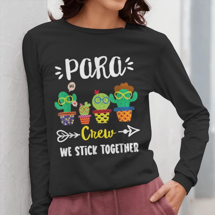 PARA Crew School Cactus Team PARA Teacher Squad For Men Women Kids Women Long Sleeve T-Shirt, funny design PARA Crew School Cactus Team PARA Teacher Squad For Men Women Kids Women Long Sleeve T-Shirt, funny design