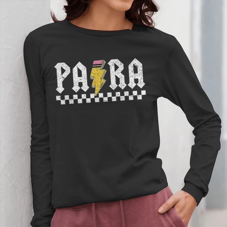 Para Squad Paraprofessional Para Teacher Women Long Sleeve T-Shirt, funny design