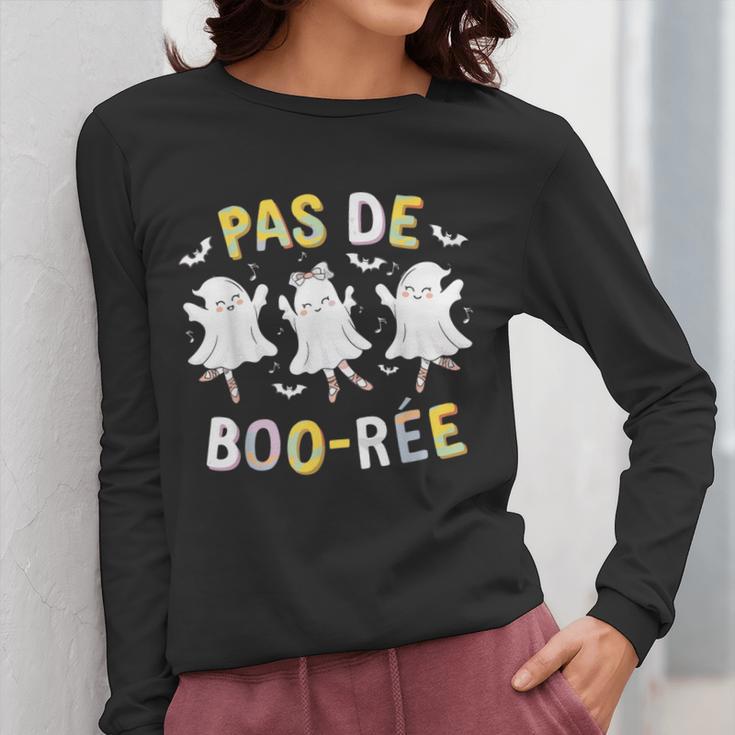 Pas De BOO-Rée Ghost Ballet Dancer Halloween Dance Teacher Women Long Sleeve T-Shirt, funny design Pas De BOO-Rée Ghost Ballet Dancer Halloween Dance Teacher Women Long Sleeve T-Shirt, funny design