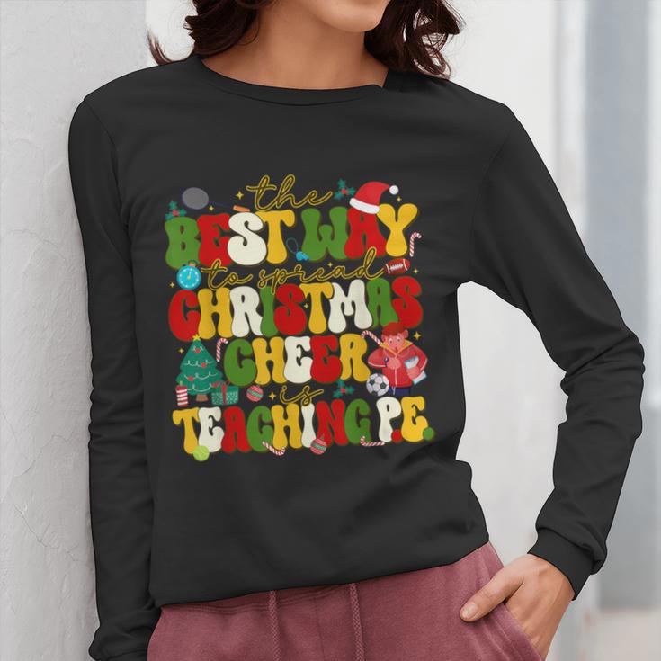 PE Teacher Christmas Holiday Women Long Sleeve T-Shirt, Pe Teacher Gifts, funny design PE Teacher Christmas Holiday Women Long Sleeve T-Shirt, Pe Teacher Gifts, funny design