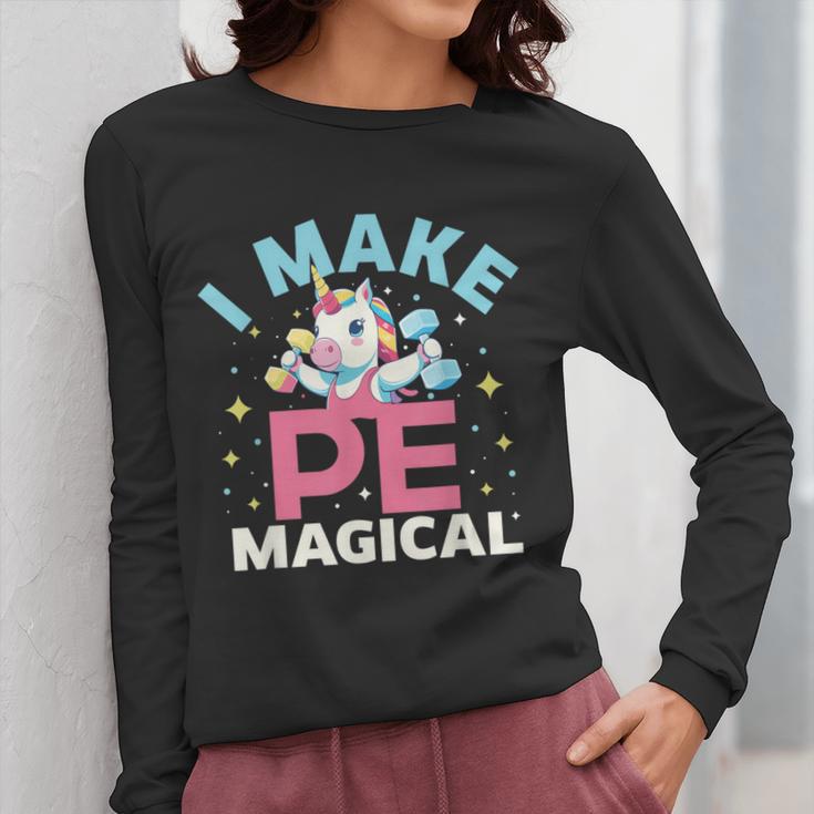 PE Teacher Unicorn I Make PE Magical Women Long Sleeve T-Shirt, Pe Teacher Gifts, funny design PE Teacher Unicorn I Make PE Magical Women Long Sleeve T-Shirt, Pe Teacher Gifts, funny design