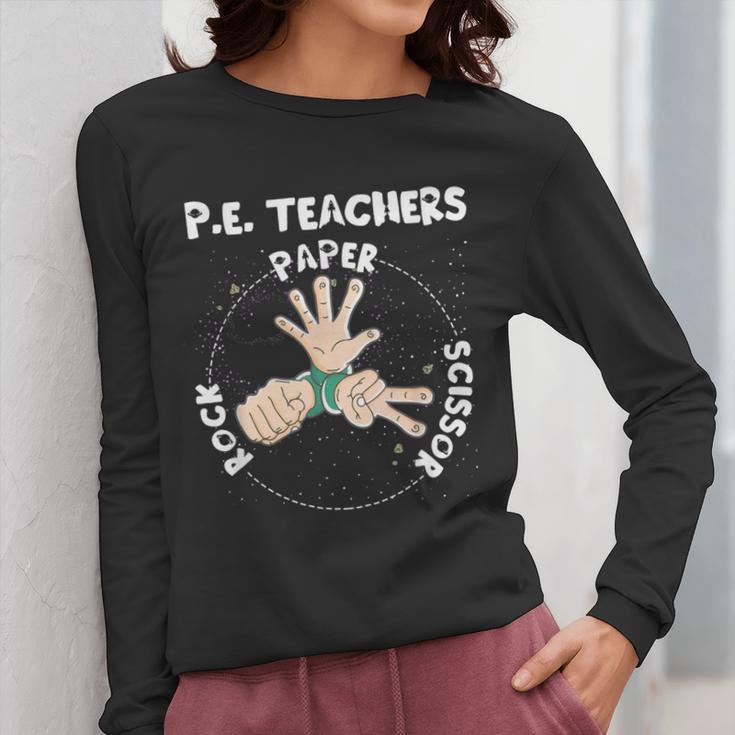 Physical Education PE Teacher Rock Paper Scissor Women Long Sleeve T-Shirt, Pe Teacher Gifts, funny design Physical Education PE Teacher Rock Paper Scissor Women Long Sleeve T-Shirt, Pe Teacher Gifts, funny design