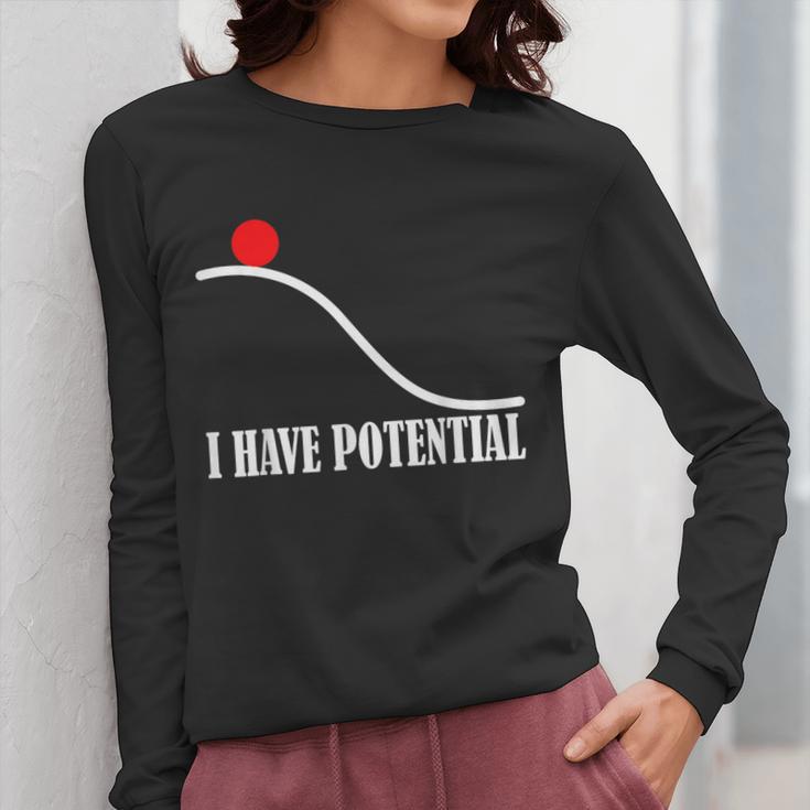 Physics I Have Potential Energy Physics Teacher Women Long Sleeve T-Shirt, funny design Physics I Have Potential Energy Physics Teacher Women Long Sleeve T-Shirt, funny design