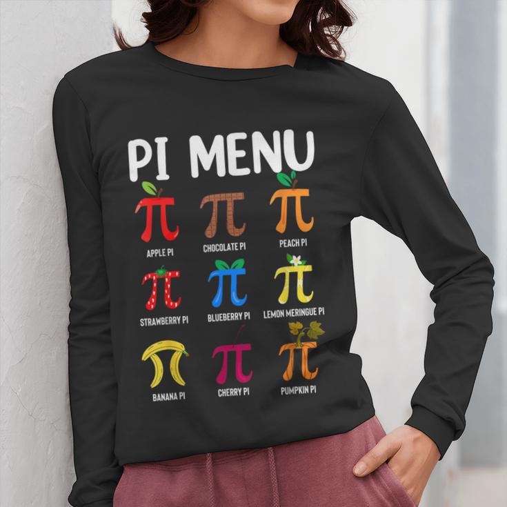 Pi Menu 314 Pi Symbol Math Teacher Happy Pi Day Women Long Sleeve T-Shirt, funny design
