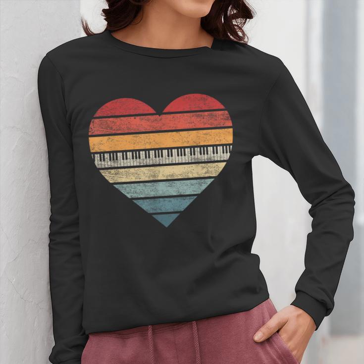 Pianist Retro Sunset Piano Keyboard Player Teacher Women Long Sleeve T-Shirt, funny design Pianist Retro Sunset Piano Keyboard Player Teacher Women Long Sleeve T-Shirt, funny design