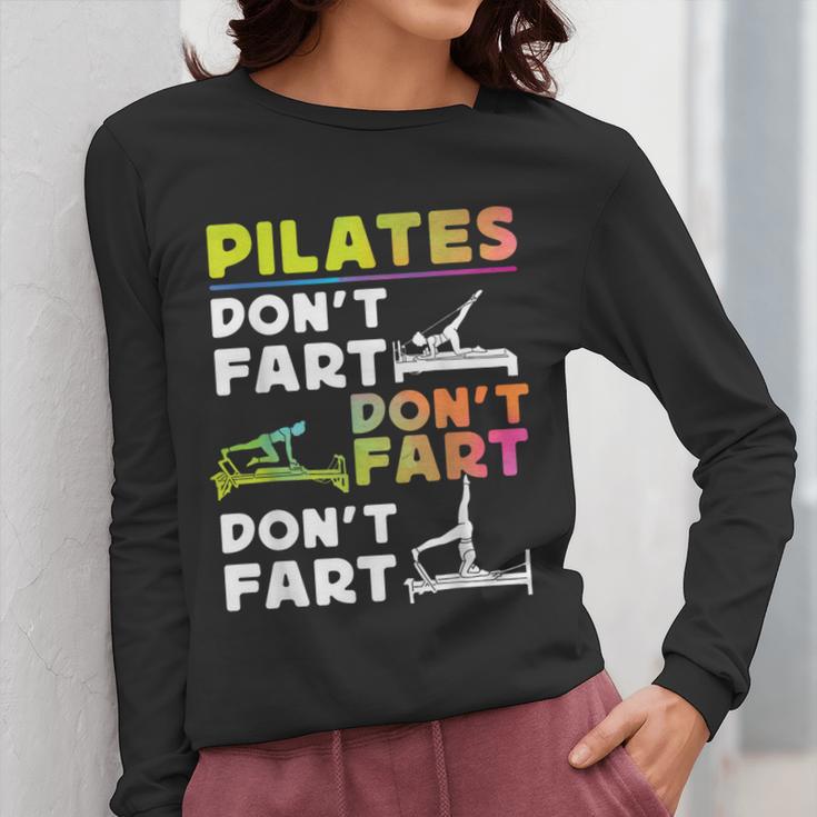 Pilates Instructor Teacher Watercolor Pilates Don't Fart Men Women Kids Women Long Sleeve T-Shirt, funny design Pilates Instructor Teacher Watercolor Pilates Don't Fart Men Women Kids Women Long Sleeve T-Shirt, funny design