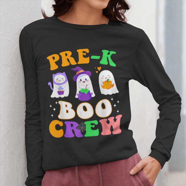 Pre-K Boo Crew Cute Ghost Halloween Costume Teacher Student For Men Women Kids Women Long Sleeve T-Shirt, funny design Pre-K Boo Crew Cute Ghost Halloween Costume Teacher Student For Men Women Kids Women Long Sleeve T-Shirt, funny design