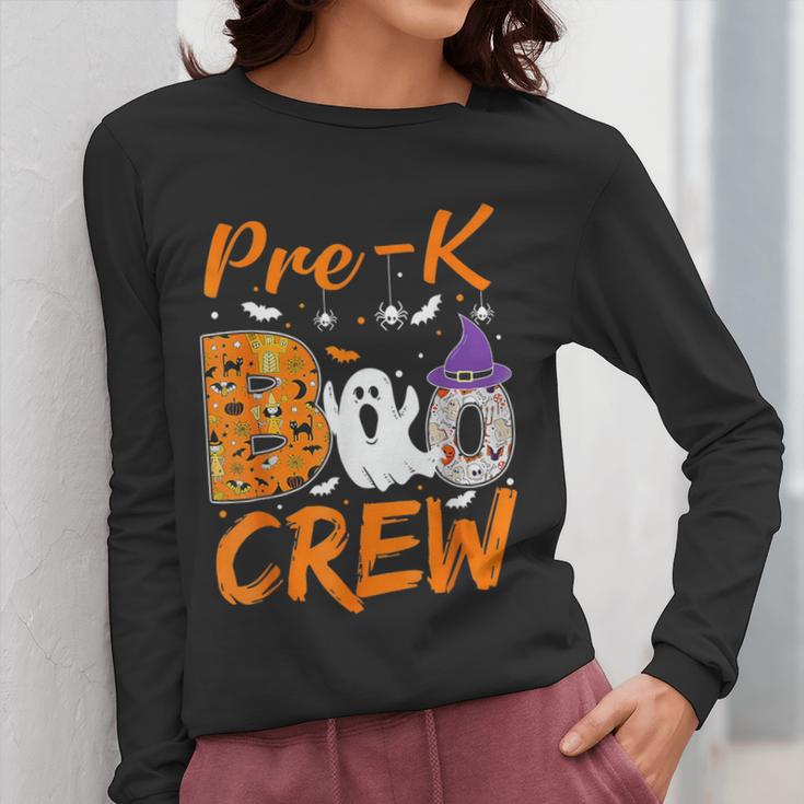 Pre K Boo Crew Teacher Student Halloween Pre Kindergarten Women Long Sleeve T-Shirt, funny design Pre K Boo Crew Teacher Student Halloween Pre Kindergarten Women Long Sleeve T-Shirt, funny design