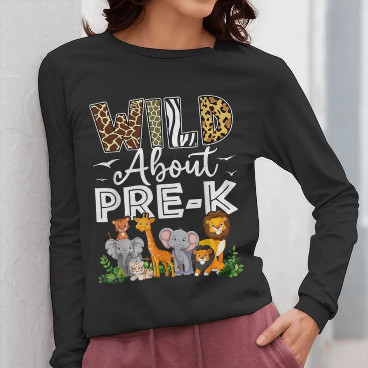 Pre-k Teacher Kids Back To School Wild About Pre-k Women Long Sleeve T-Shirt, funny design Pre-k Teacher Kids Back To School Wild About Pre-k Women Long Sleeve T-Shirt, funny design