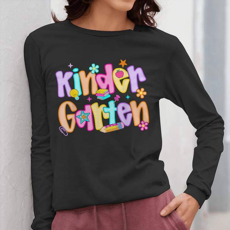 Preppy Kindergarten First Day Of School Teachers Girls Boys Women Long Sleeve T-Shirt, funny design Preppy Kindergarten First Day Of School Teachers Girls Boys Women Long Sleeve T-Shirt, funny design