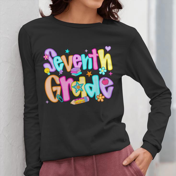 Preppy Seventh Grade Back To School 7th Grade Teachers Girls Women Long Sleeve T-Shirt, funny design Preppy Seventh Grade Back To School 7th Grade Teachers Girls Women Long Sleeve T-Shirt, funny design
