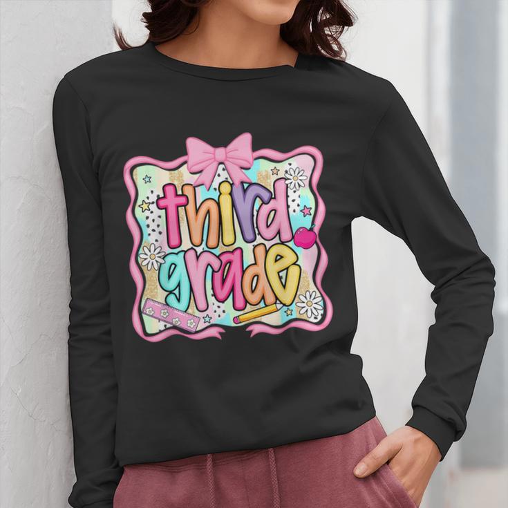 Preppy Third Grade Back To School Teacher Girl Kid Women Long Sleeve T-Shirt, funny design Preppy Third Grade Back To School Teacher Girl Kid Women Long Sleeve T-Shirt, funny design