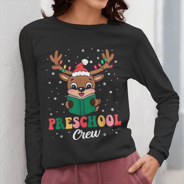 Preschool Crew Xmas Reindeer Teacher Student Christmas Women Long Sleeve T-Shirt, funny design Preschool Crew Xmas Reindeer Teacher Student Christmas Women Long Sleeve T-Shirt, funny design