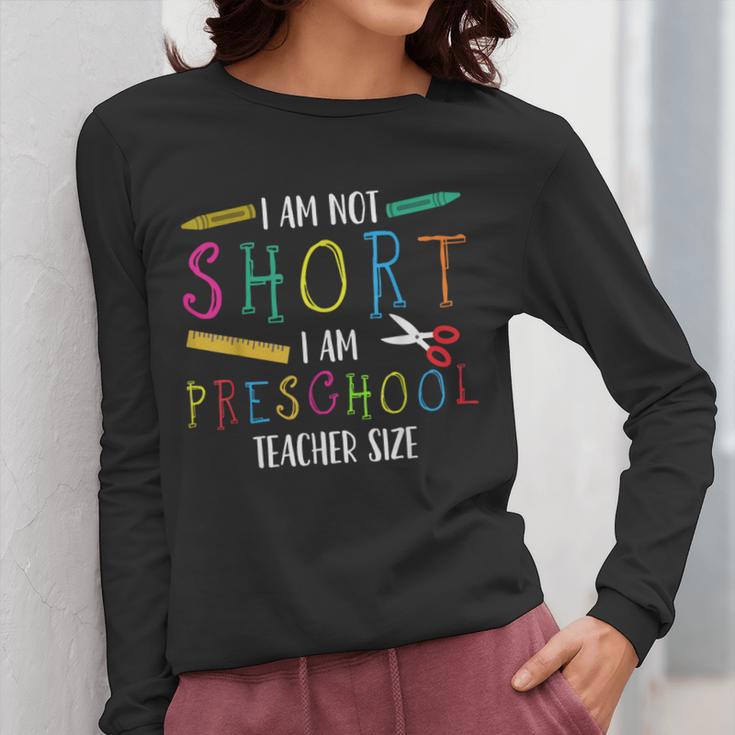 Preschool Teacher Short Pre-K Teacher Women Long Sleeve T-Shirt, funny design Preschool Teacher Short Pre-K Teacher Women Long Sleeve T-Shirt, funny design