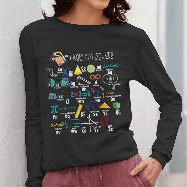 Problem Solver Math Alphabet ABC Teacher Students Women Long Sleeve T-Shirt, funny design Problem Solver Math Alphabet ABC Teacher Students Women Long Sleeve T-Shirt, funny design