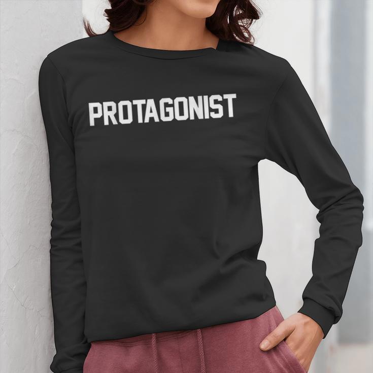 Protagonist English Literature Teacher Costume T Shirt Women Long Sleeve T-Shirt, English Teacher Gifts, funny design Protagonist English Literature Teacher Costume T Shirt Women Long Sleeve T-Shirt, English Teacher Gifts, funny design