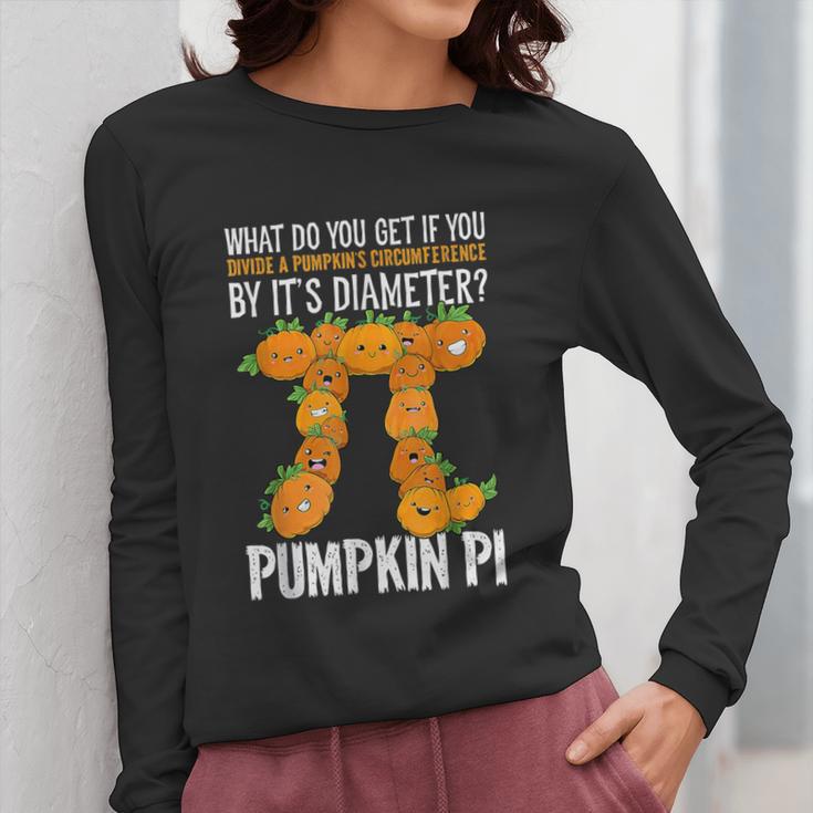 Pumpkin Pi Math Teacher Halloween Geometry Women Long Sleeve T-Shirt, funny design