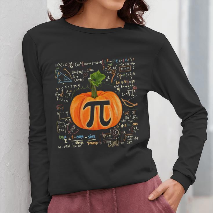 Pumpkin Pi Math Teacher Halloween Pumpkin Pi Women Long Sleeve T-Shirt, funny design