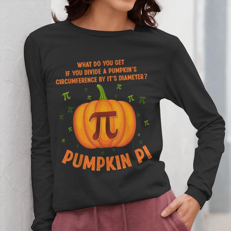 Pumpkin Pie Pi Math Teacher Shirt Halloween Men Adult Women Long Sleeve T-Shirt, funny design