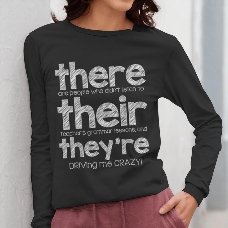 There Their They'Re English Grammar Teacher Humor Women Long Sleeve T-Shirt, English Teacher Gifts, funny design There Their They'Re English Grammar Teacher Humor Women Long Sleeve T-Shirt, English Teacher Gifts, funny design