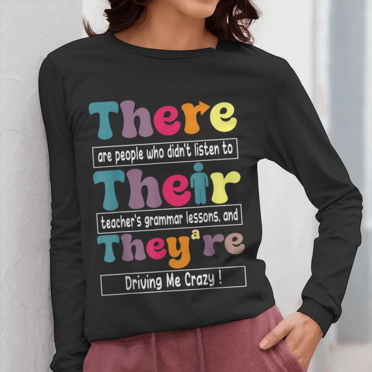 There Their They'Re English Teacher Grammar Memes Women Long Sleeve T-Shirt, English Teacher Gifts, funny design There Their They'Re English Teacher Grammar Memes Women Long Sleeve T-Shirt, English Teacher Gifts, funny design