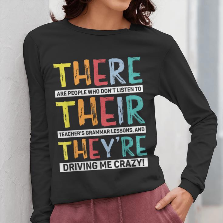 There Their They’Re Grammar Joke For English Teacher Student Women Long Sleeve T-Shirt, English Teacher Gifts, funny design There Their They’Re Grammar Joke For English Teacher Student Women Long Sleeve T-Shirt, English Teacher Gifts, funny design