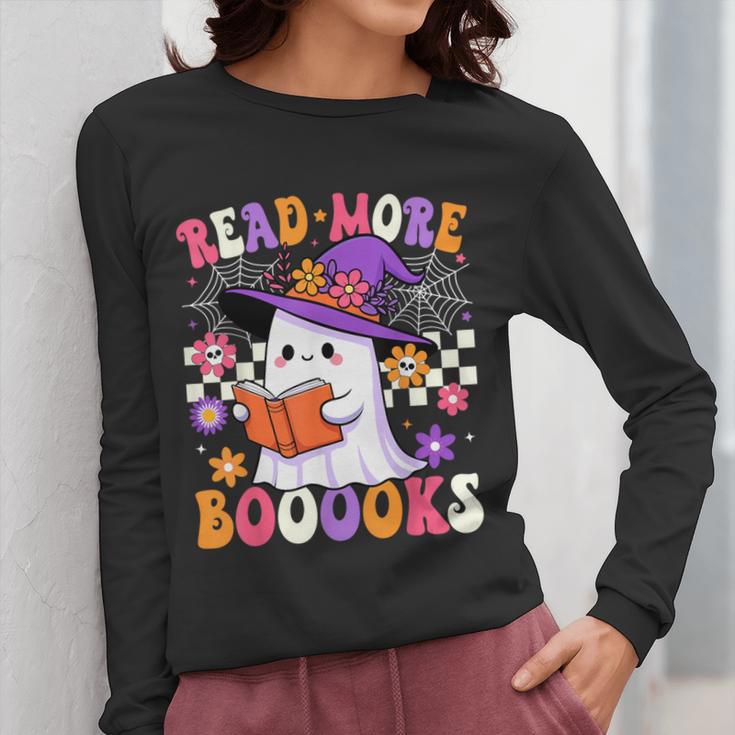 Read More Books Ghost Reading Book Teacher Halloween Women Long Sleeve T-Shirt, funny design Read More Books Ghost Reading Book Teacher Halloween Women Long Sleeve T-Shirt, funny design