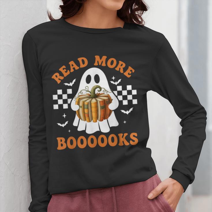 Read More Books Halloween Retro Pumpkin Reading Fall Teacher Women Long Sleeve T-Shirt, funny design Read More Books Halloween Retro Pumpkin Reading Fall Teacher Women Long Sleeve T-Shirt, funny design
