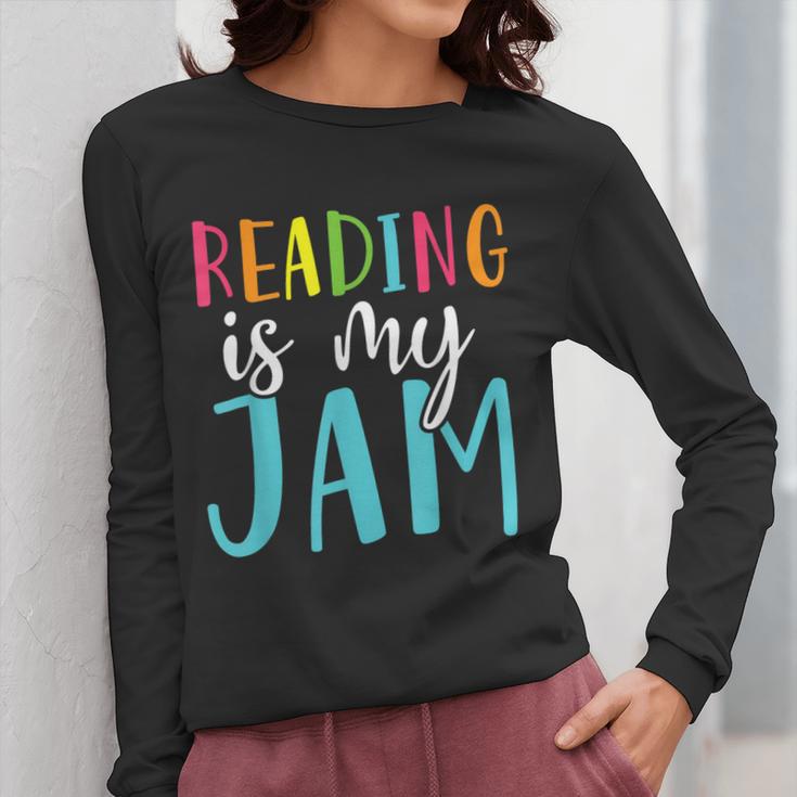 Reading Is My Jam Back To School Teacher Women Long Sleeve T-Shirt, funny design Reading Is My Jam Back To School Teacher Women Long Sleeve T-Shirt, funny design