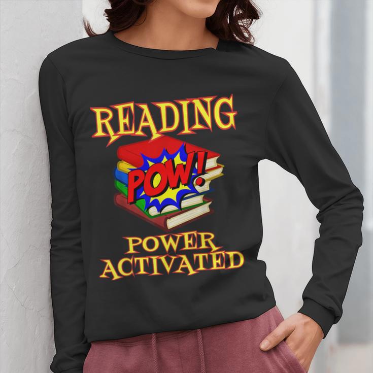 Reading Super Power Activated Superhero Teacher Or Student Men Women Girls Kids Women Long Sleeve T-Shirt, Super Teacher Gifts, funny design