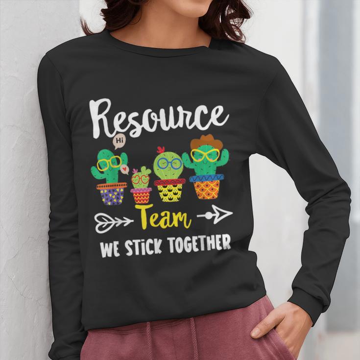 Resource Team Cactus Crew Resource Teacher Squad Women Long Sleeve T-Shirt, funny design Resource Team Cactus Crew Resource Teacher Squad Women Long Sleeve T-Shirt, funny design