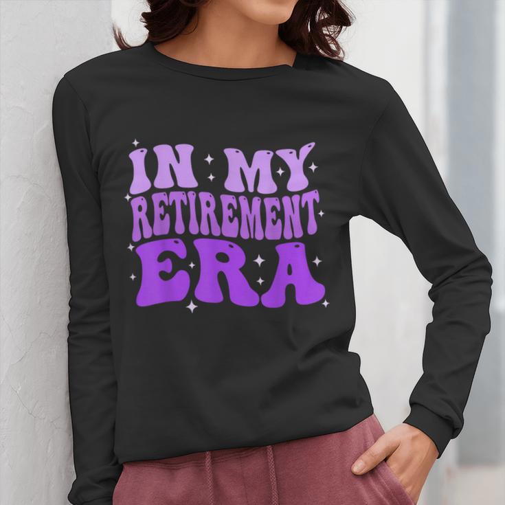 In My Retirement Era Groovy Retired Teacher 2025 Women Women Long Sleeve T-Shirt, Groovy Teacher Gifts, funny design In My Retirement Era Groovy Retired Teacher 2025 Women Women Long Sleeve T-Shirt, Groovy Teacher Gifts, funny design
