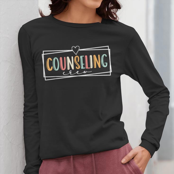 Retro Counseling Crew Counselor Teacher Appreciation Women Long Sleeve T-Shirt, funny design Retro Counseling Crew Counselor Teacher Appreciation Women Long Sleeve T-Shirt, funny design