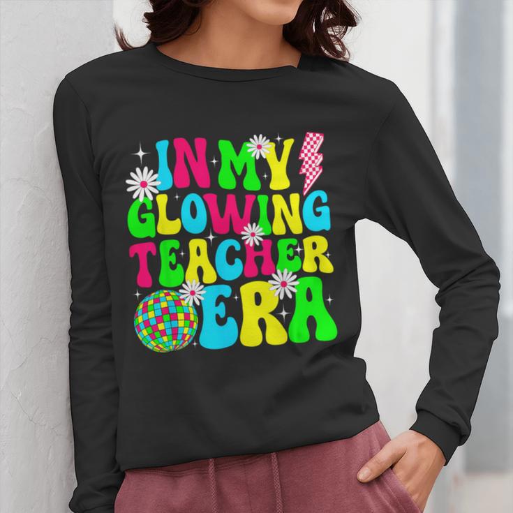 Retro Groovy In My Glowing Teacher Era Happy Teacher's Day Women Long Sleeve T-Shirt, Groovy Teacher Gifts, funny design Retro Groovy In My Glowing Teacher Era Happy Teacher's Day Women Long Sleeve T-Shirt, Groovy Teacher Gifts, funny design