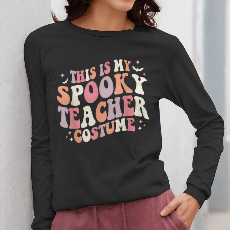 Retro Halloween This Is My Spooky School Teacher Costume Women Long Sleeve T-Shirt, funny design Retro Halloween This Is My Spooky School Teacher Costume Women Long Sleeve T-Shirt, funny design