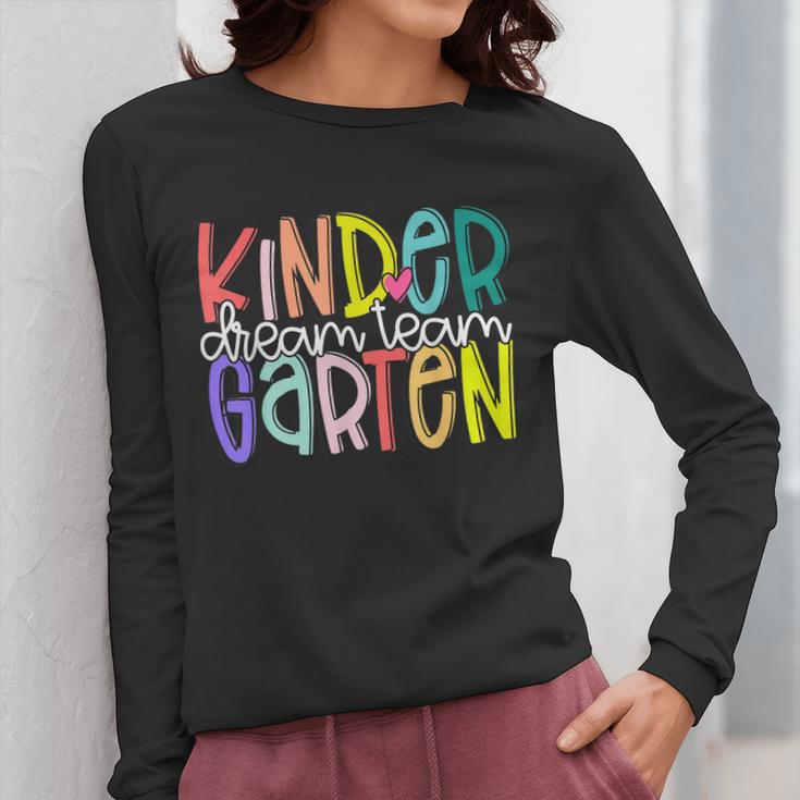 Retro Kindergarten Dream Team Back To School Teacher Kids Women Long Sleeve T-Shirt, funny design